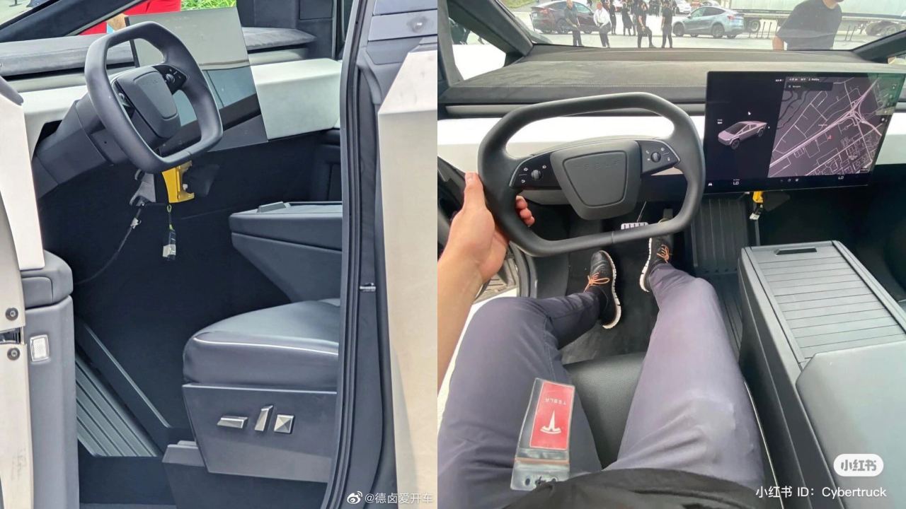 В сеть утекли фотографии интерьера салона Tesla Cybertruck